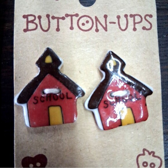 NEW Vintage Lot of 12 Ceramic Sewing Themed Buttons Westrim Crafts "Button-Ups" - Picture 7 of 8